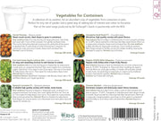 RHS Vegetables for Containers Collection 6 Varieties, Curated Vegetable Seed Collection for Pots and Patios | Vegetable Seeds | 5011775290447 5011775290447 | AllotMate Essentials